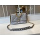 CHANEL 19 Small Flap Bag in Shiny Lambskin - Gray