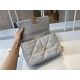 CHANEL 19 Small Flap Bag in Shiny Lambskin - Gray