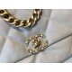 CHANEL 19 Small Flap Bag in Shiny Lambskin - Light Grey