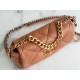 CHANEL 19 Small Flap Bag in Shiny Lambskin - Caramel 