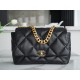 CHANEL 19 Maxi Flap Bag in Shiny Lambskin - Black 