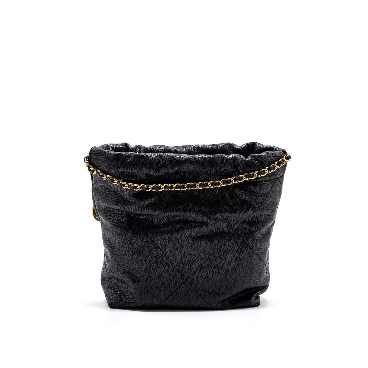 CHANEL 22 Mini Hobo Bag in Grained Calfskin - Black