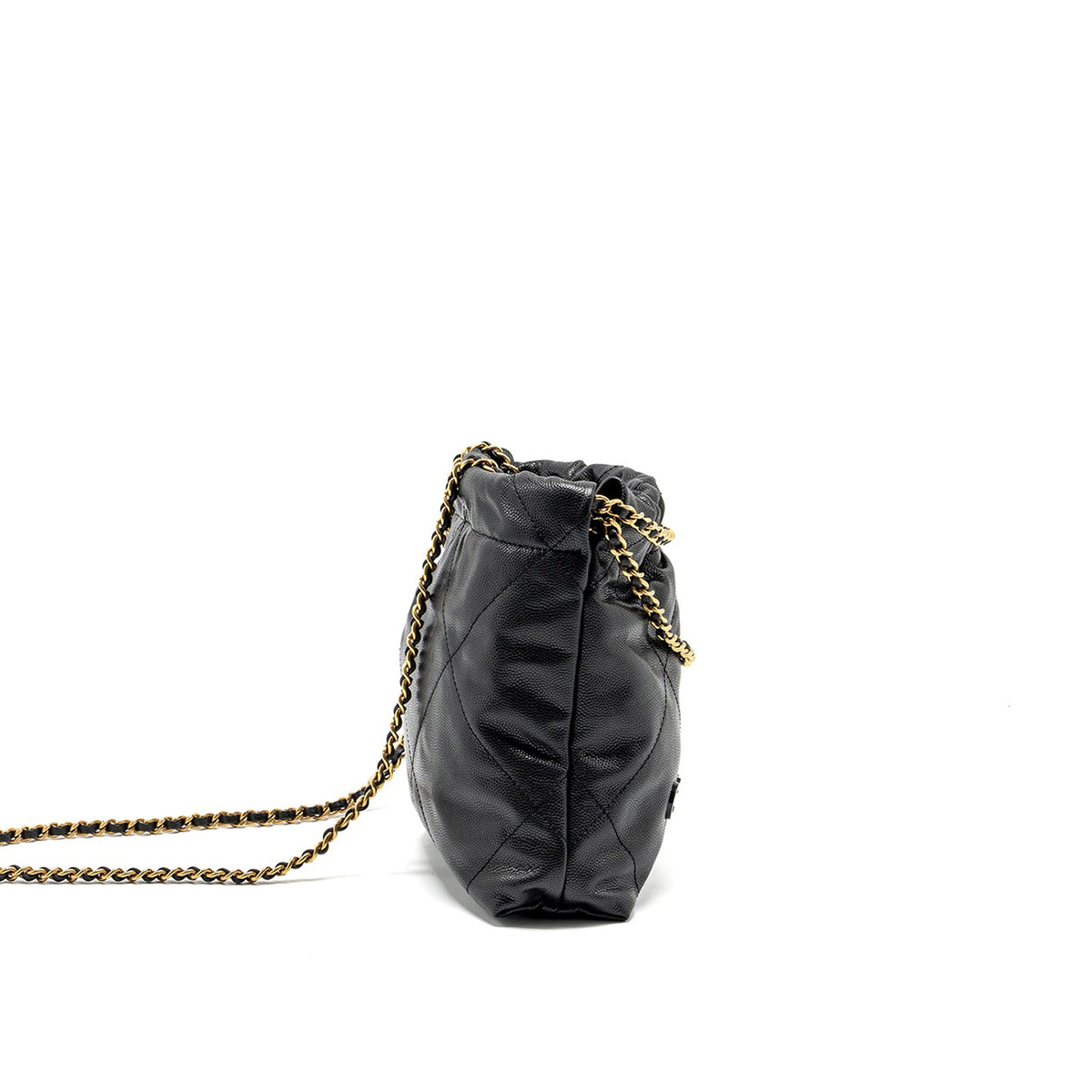 CHANEL 22 Mini Hobo Bag in Grained Calfskin - Black