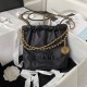 CHANEL 22 Mini Hobo Bag in Grained Calfskin - Black