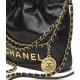 CHANEL 22 Mini Hobo Bag in Shiny Calfskin - Black 