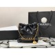 CHANEL 22 Mini Hobo Bag in Shiny Calfskin - Black 