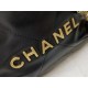 CHANEL 22 Mini Hobo Bag in Shiny Calfskin - Black 