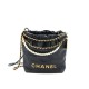 CHANEL 22 Mini Hobo Bag With Pearl Shiny Calfskin - Black 