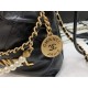 CHANEL 22 Mini Hobo Bag With Pearl Shiny Calfskin - Black 