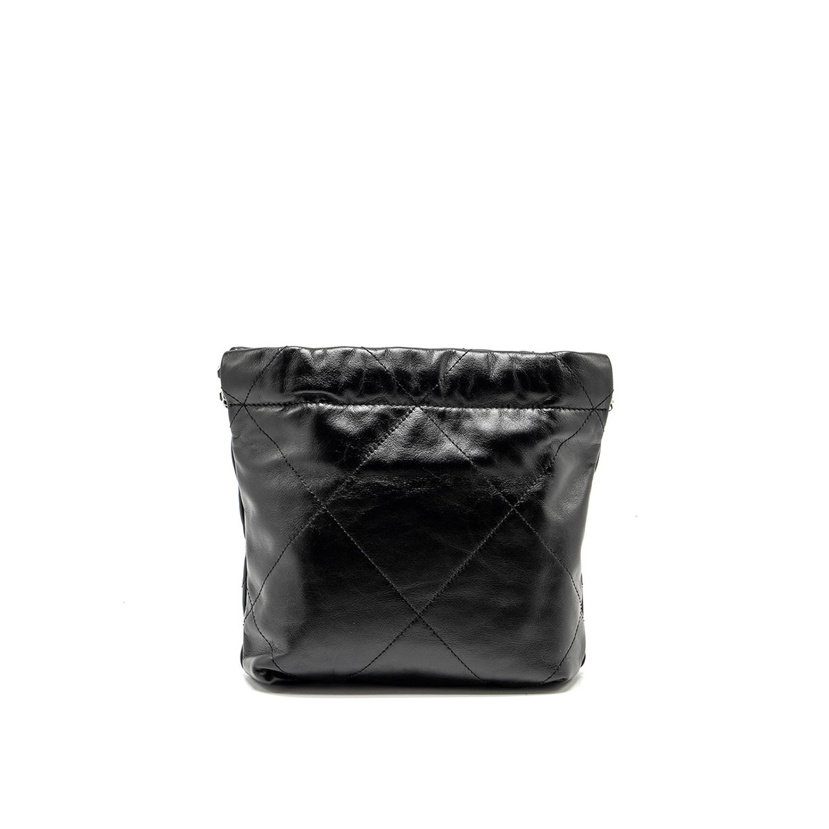 CHANEL 22 Mini Hobo Bag in Grained Calfskin - Black & Silver