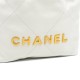 CHANEL 22 Mini Hobo Bag in Shiny Calfskin - White