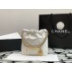 CHANEL 22 Mini Hobo Bag in Shiny Calfskin - White