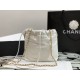 CHANEL 22 Mini Hobo Bag in Shiny Calfskin - White