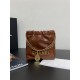 CHANEL 22 Mini Hobo Bag in Shiny Calfskin - Dark Beige