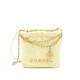 CHANEL 22 Mini Hobo Bag in Shiny Calfskin - Light Yellow