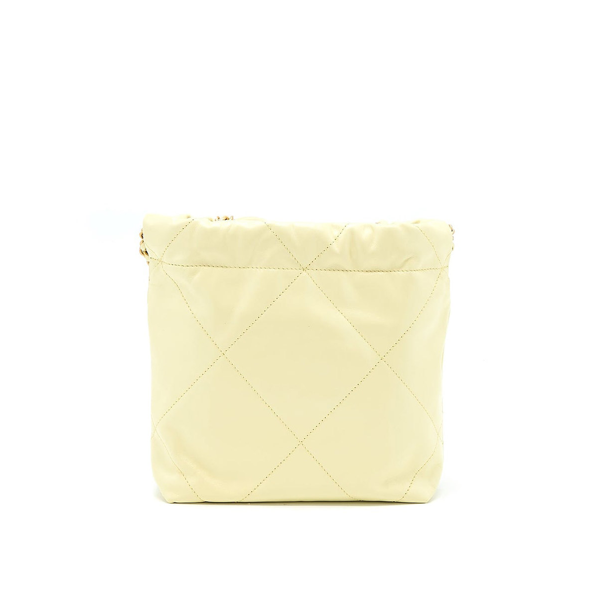 CHANEL 22 Mini Hobo Bag in Shiny Calfskin - Light Yellow