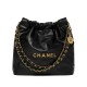 CHANEL 22 Small Hobo Bag in Shiny Calfskin - Black 