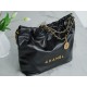 CHANEL 22 Small Hobo Bag in Shiny Calfskin - Black 