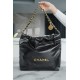 CHANEL 22 Small Hobo Bag in Shiny Calfskin - Black 