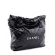 CHANEL 22 Small Hobo Bag in Shiny Calfskin - Black & Silver