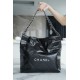 CHANEL 22 Small Hobo Bag in Shiny Calfskin - Black & Silver