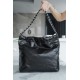 CHANEL 22 Small Hobo Bag in Shiny Calfskin - Black & Silver