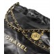 CHANEL 22 Small Hobo Bag in Shiny Calfskin - Black & Gold