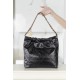 CHANEL 22 Small Hobo Bag in Shiny Calfskin - Black & Gold