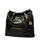 CHANEL 22 Medium Hobo Bag in Shiny Calfskin - Black 