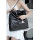 CHANEL 22 Medium Hobo Bag in Shiny Calfskin - Black & Silver