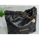 CHANEL 22 Medium Hobo Bag in Shiny Calfskin - Black & White