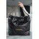 CHANEL 22 Medium Hobo Bag in Shiny Calfskin - Black & White