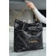 CHANEL 22 Medium Hobo Bag in Shiny Calfskin - Black & White