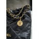 CHANEL 22 Medium Hobo Bag in Shiny Calfskin - Black & White