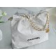 CHANEL 22 Medium Hobo Bag in Shiny Calfskin - White & Black LOGO