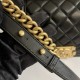 CHANEL BOY Small Flap Bag in Calfskin Leather - Black & Gold