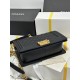 CHANEL BOY Medium Flap Bag in Grained Calfskin Leather - Black & Gold