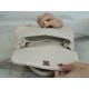 CHANEL COCO Top Handle Small Flap Bag in Grained Calfskin - White