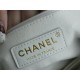 CHANEL COCO Top Handle Small Flap Bag in Grained Calfskin - White