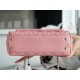 CHANEL COCO Top Handle Small Flap Bag in Grained Calfskin - Pink