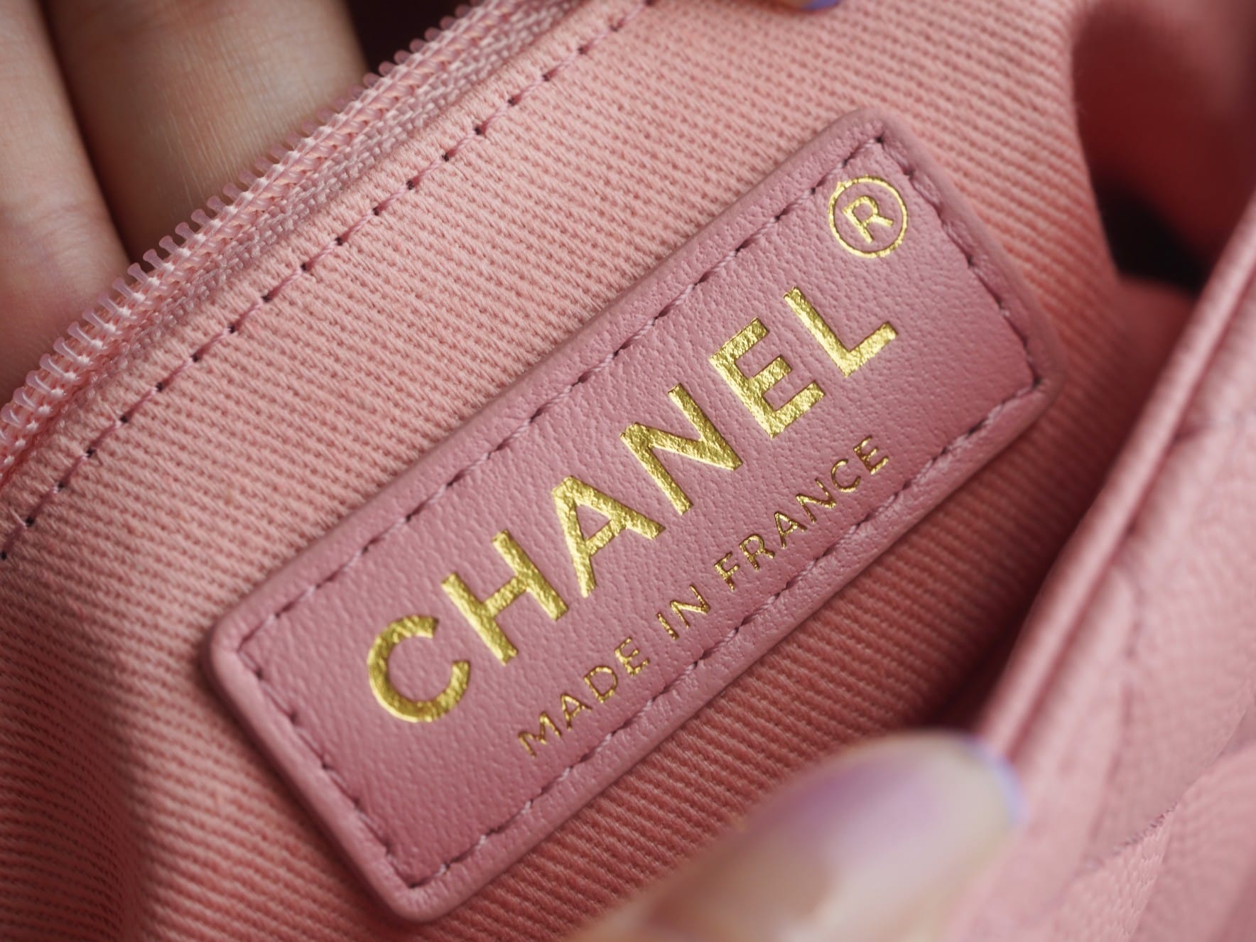 CHANEL COCO Top Handle Small Flap Bag in Grained Calfskin - Pink