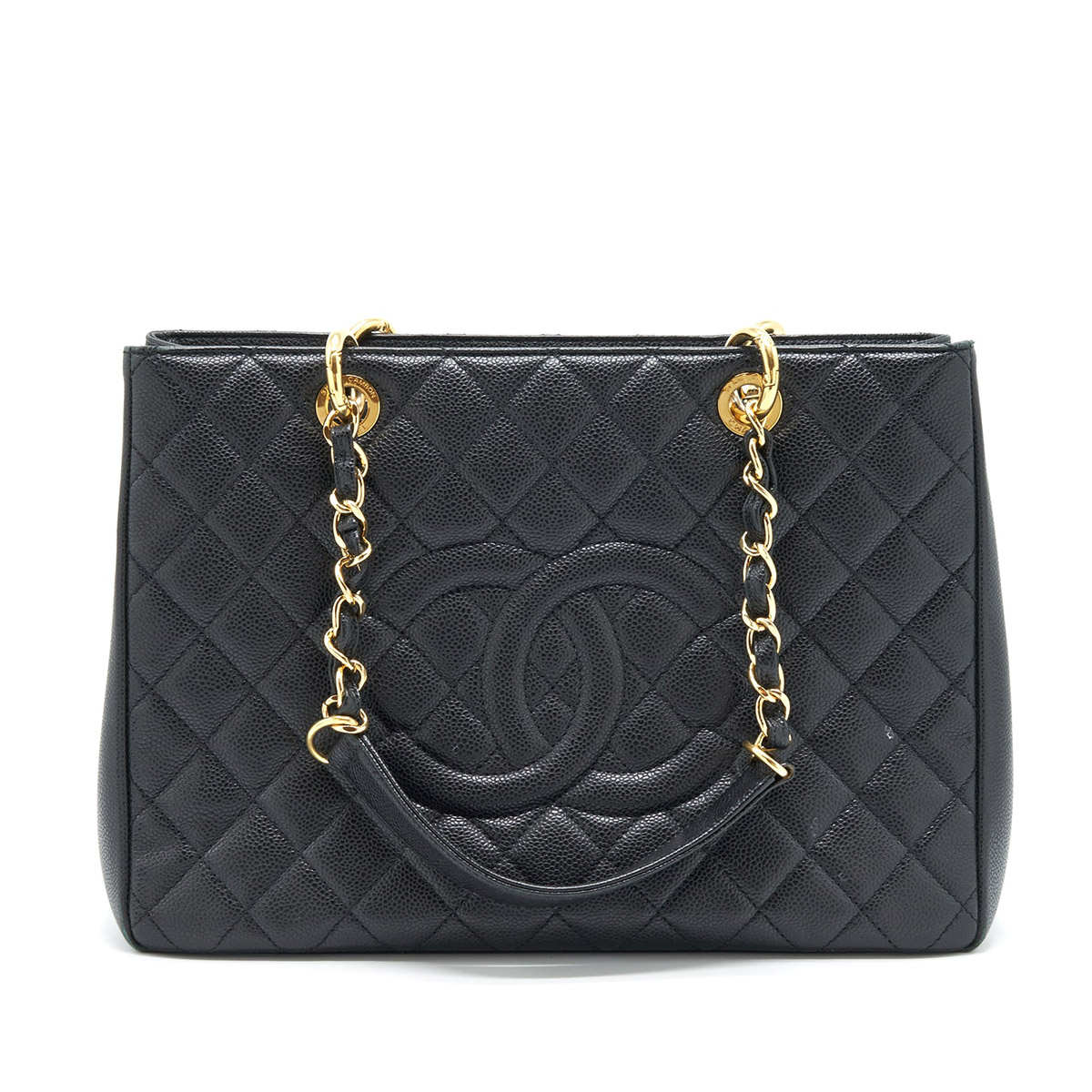 CHANEL Grand Shopping Tote Bag - Black & Gold