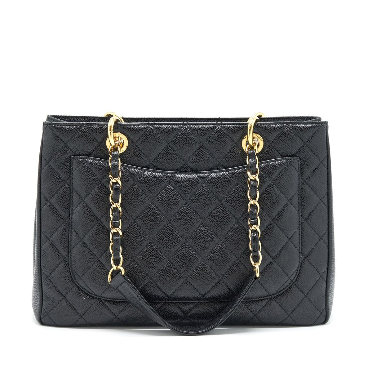 CHANEL Grand Shopping Tote Bag - Black & Gold