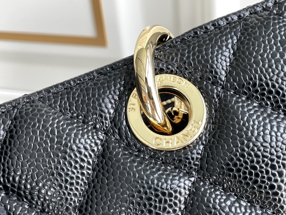 CHANEL Grand Shopping Tote Bag - Black & Gold