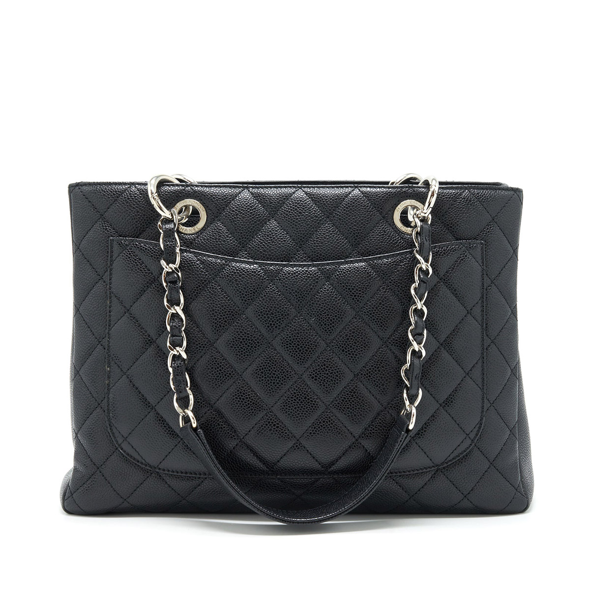 CHANEL Grand Shopping Tote Bag - Black & Silver