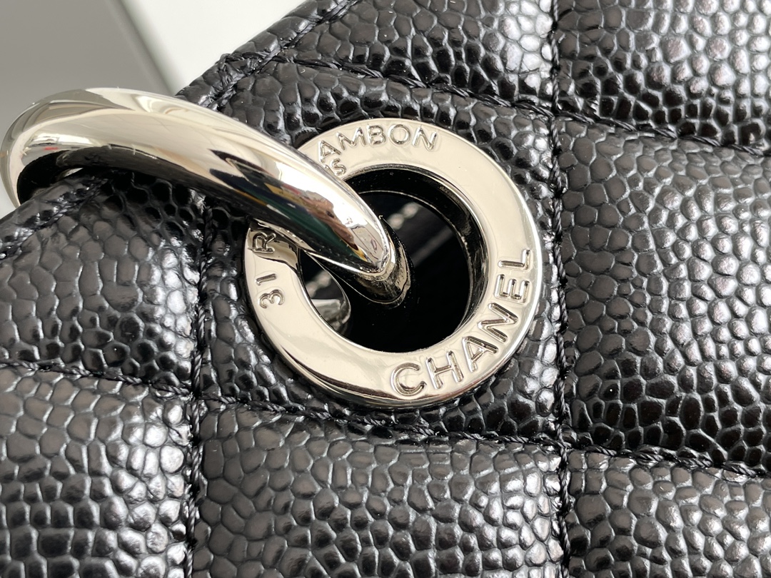 CHANEL Grand Shopping Tote Bag - Black & Silver