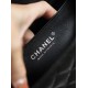 CHANEL Mini Classic Square Flap Bag in Grained Calfskin - Black & Silver