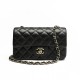 CHANEL Mini Classic Flap Bag in Lambskin- Black