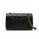 CHANEL Mini Classic Flap Bag in Lambskin- Black