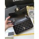 CHANEL Mini Classic Flap Bag in Grained Calfskin- Black